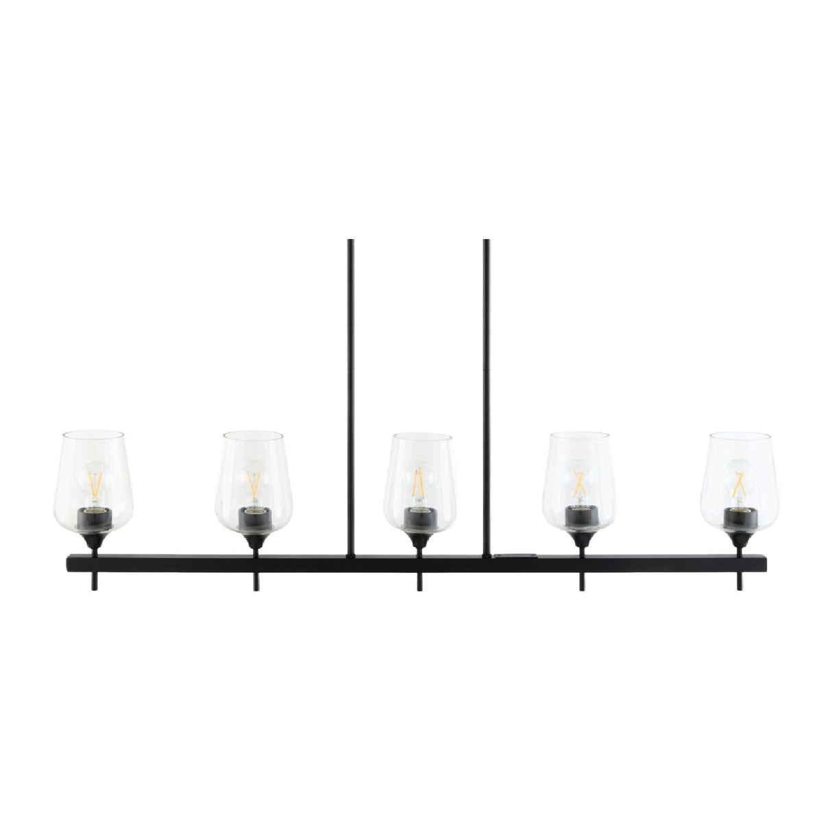Modern European furniture - Glass 5-Light Linear Chandelier - www.oroa.com