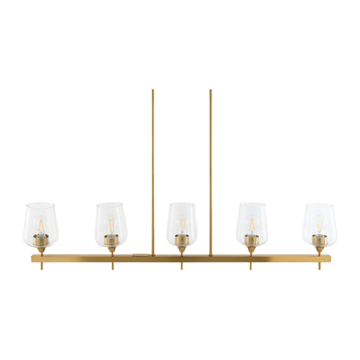 Glass 5-Light Linear Chandelier | Oroa.com