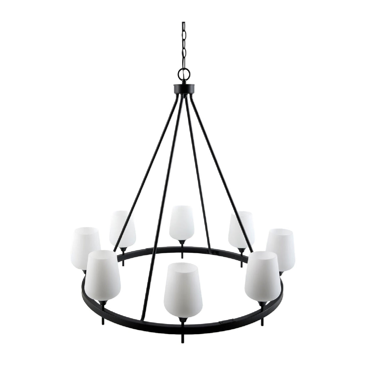 Modern European furniture - Iron Ring Glass Chandelier - www.oroa.com