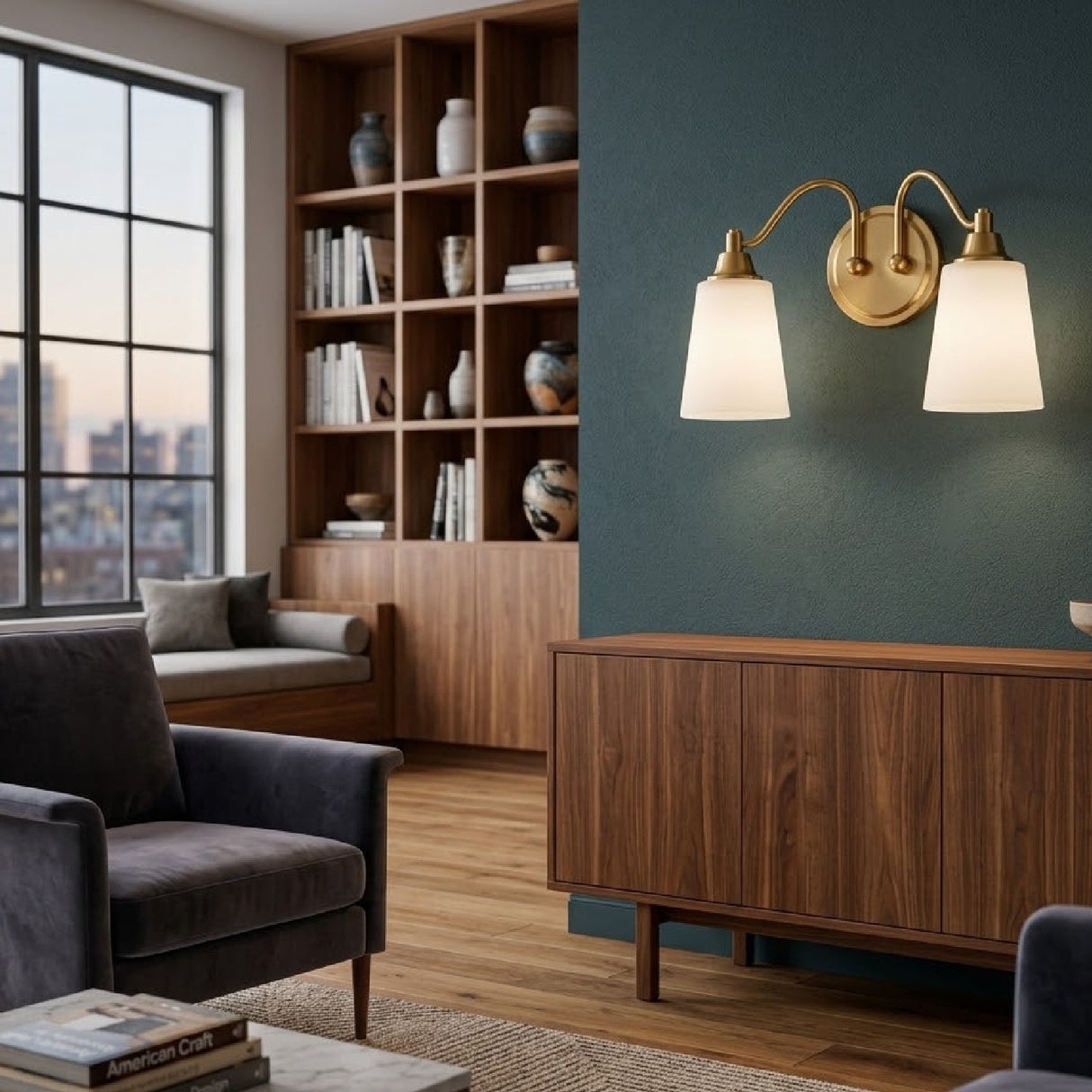 Modern European furniture - Glass Shades 2-Light Wall Lamp - www.oroa.com