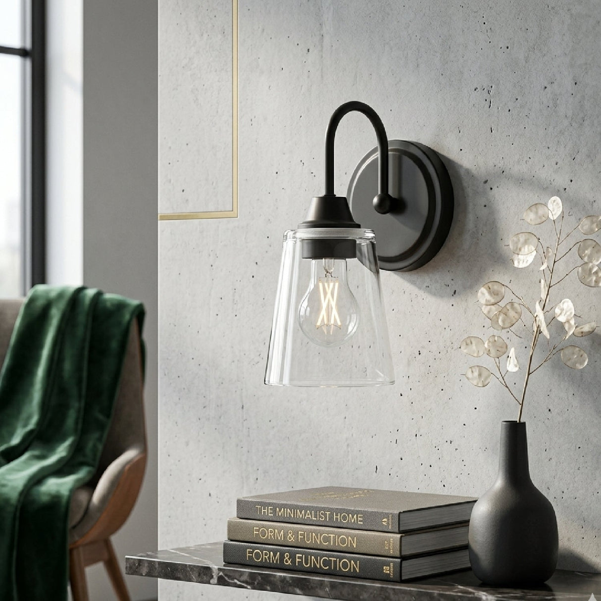 Modern European furniture - Glass Wall Lamp - www.oroa.com