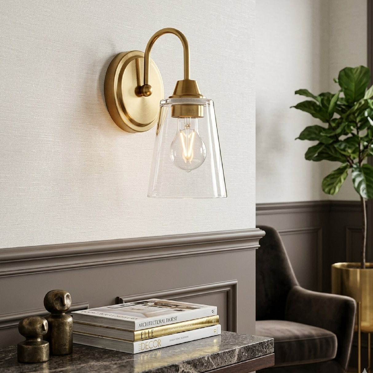 Modern European furniture - Glass Wall Lamp - www.oroa.com