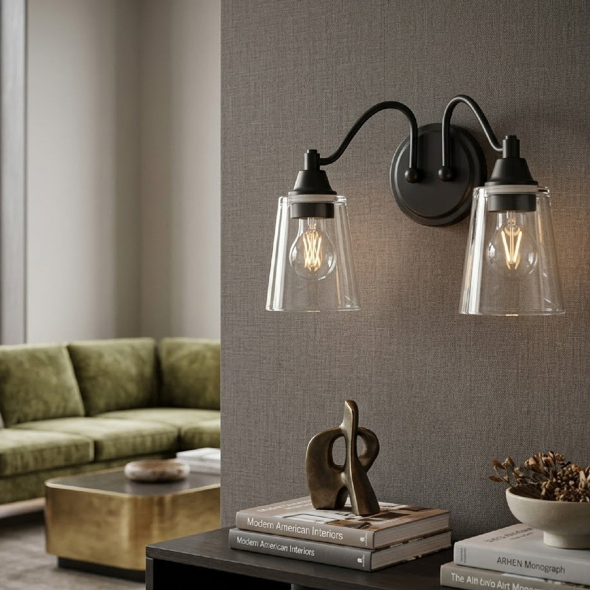Modern European furniture - Glass Shades 2-Light Wall Lamp - www.oroa.com