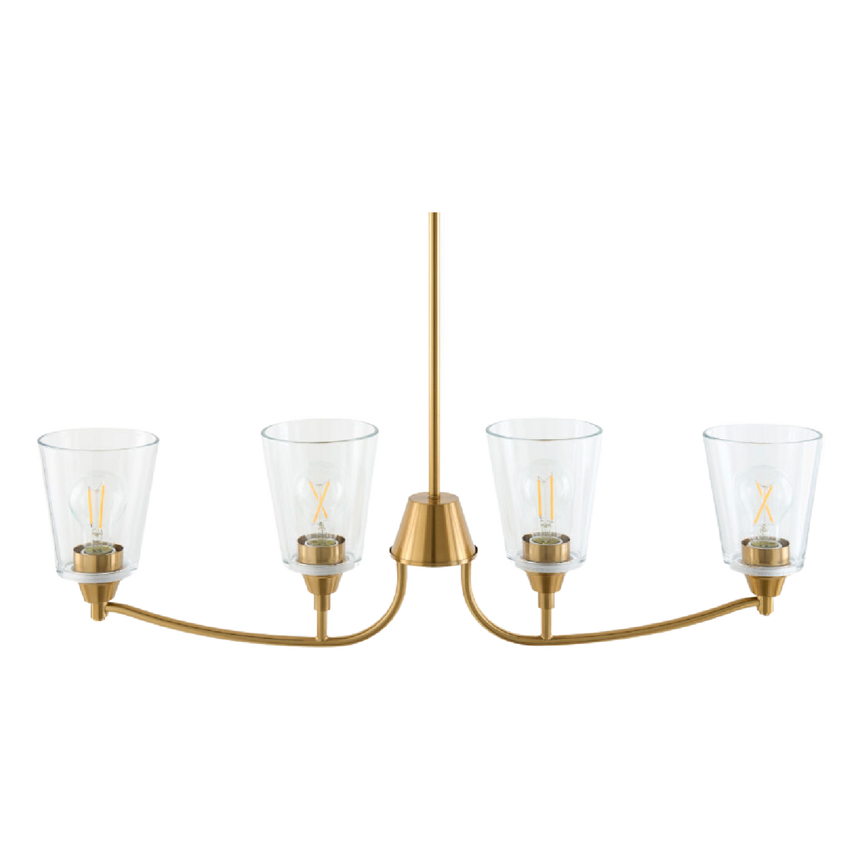 Modern European furniture - Glass Shades 4-Light Chandelier - www.oroa.com