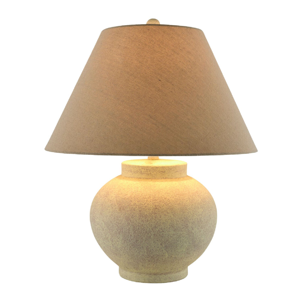 Modern European furniture - Ceramic Beige Linen Table Lamp - www.oroa.com