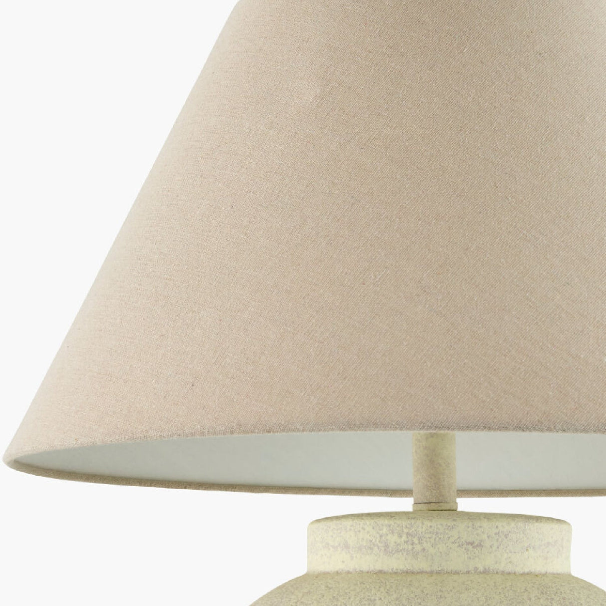 Modern European furniture - Ceramic Beige Linen Table Lamp - www.oroa.com