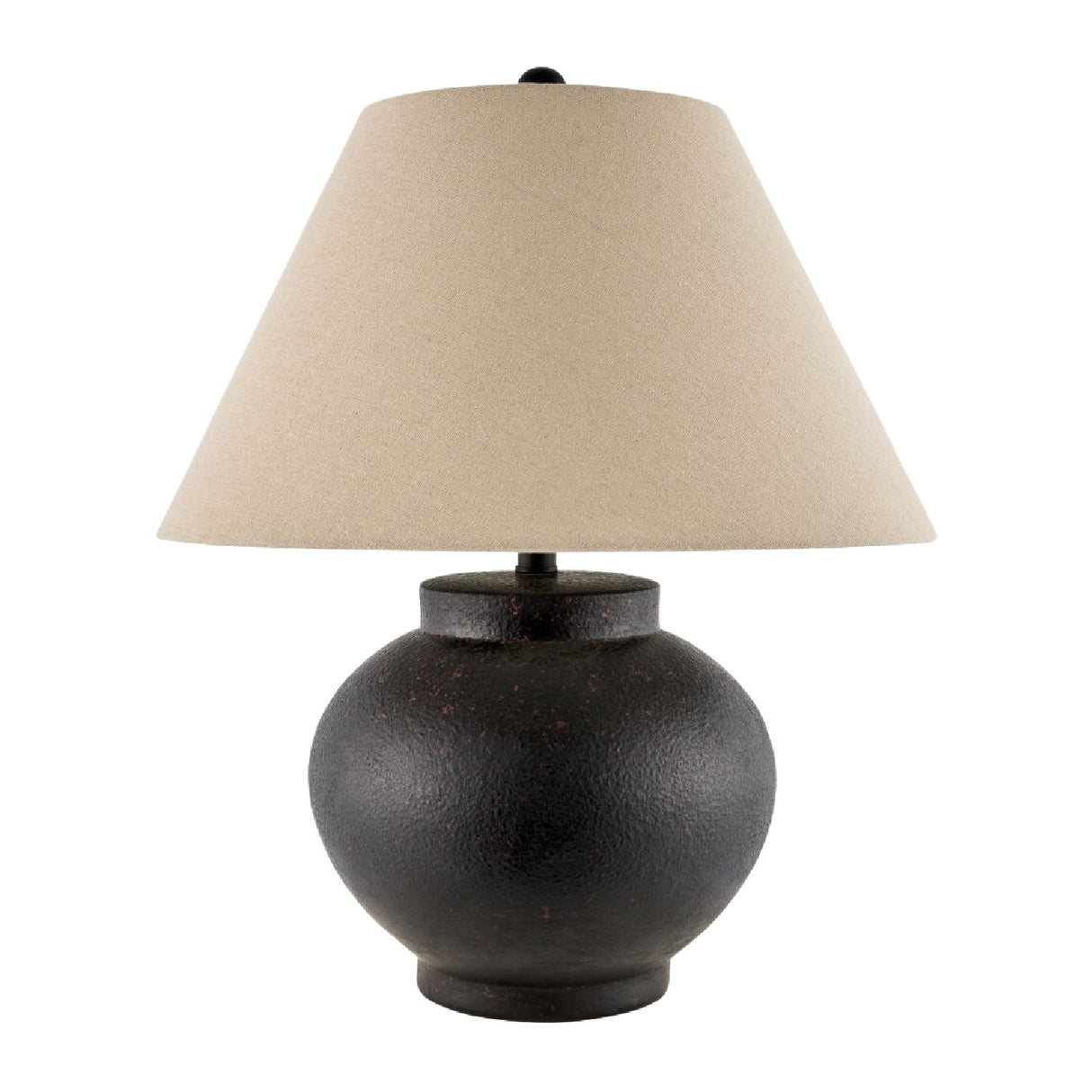 Modern European furniture - Ceramic Beige Linen Table Lamp - www.oroa.com
