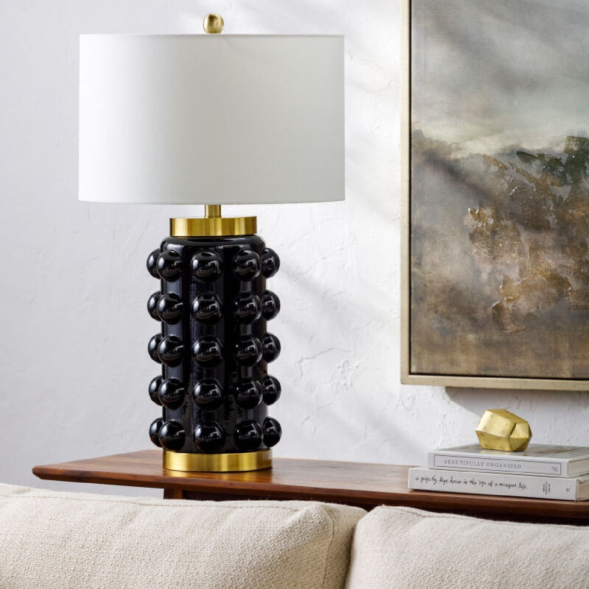 Modern European furniture - Embellished Glass Accent Table Lamp - www.oroa.com
