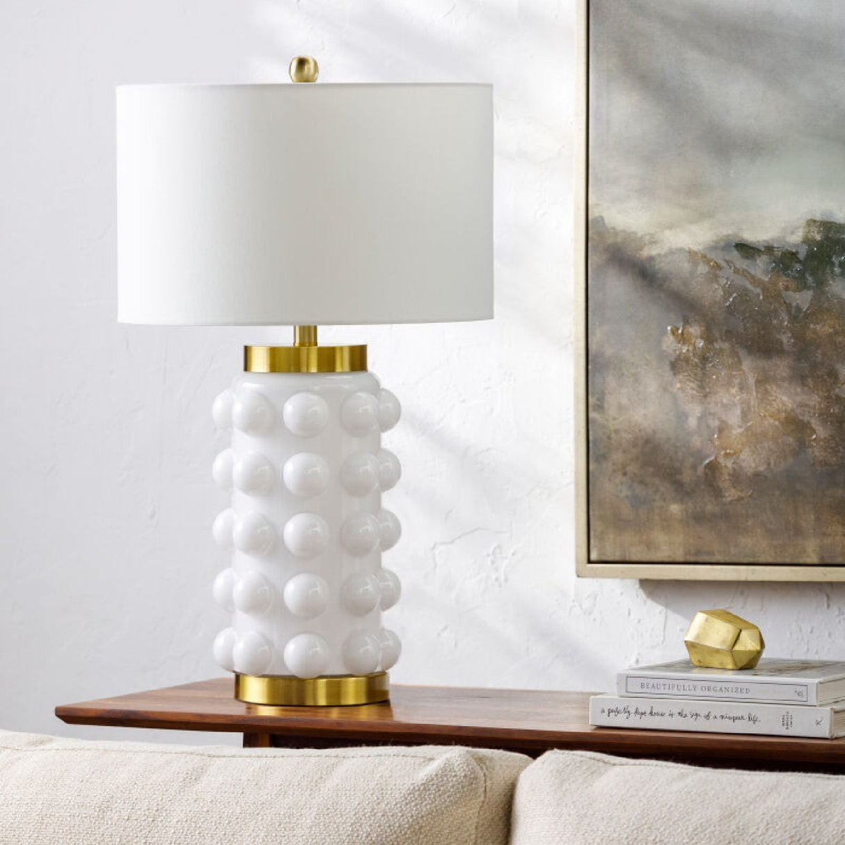 Modern European furniture - Embellished Glass Accent Table Lamp - www.oroa.com