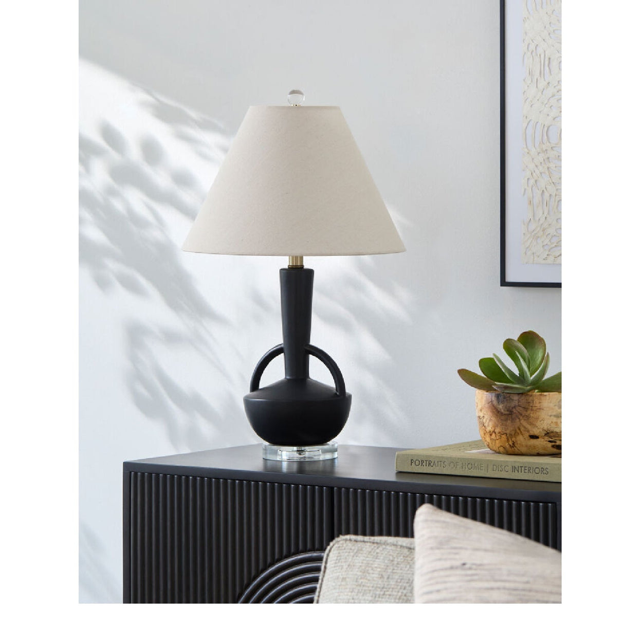 Modern European furniture - Empire Linen Ceramic Table Lamp - www.oroa.com