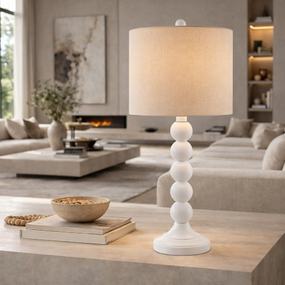 Modern European furniture - Stacked Spheres Accent Table Lamp L - www.oroa.com
