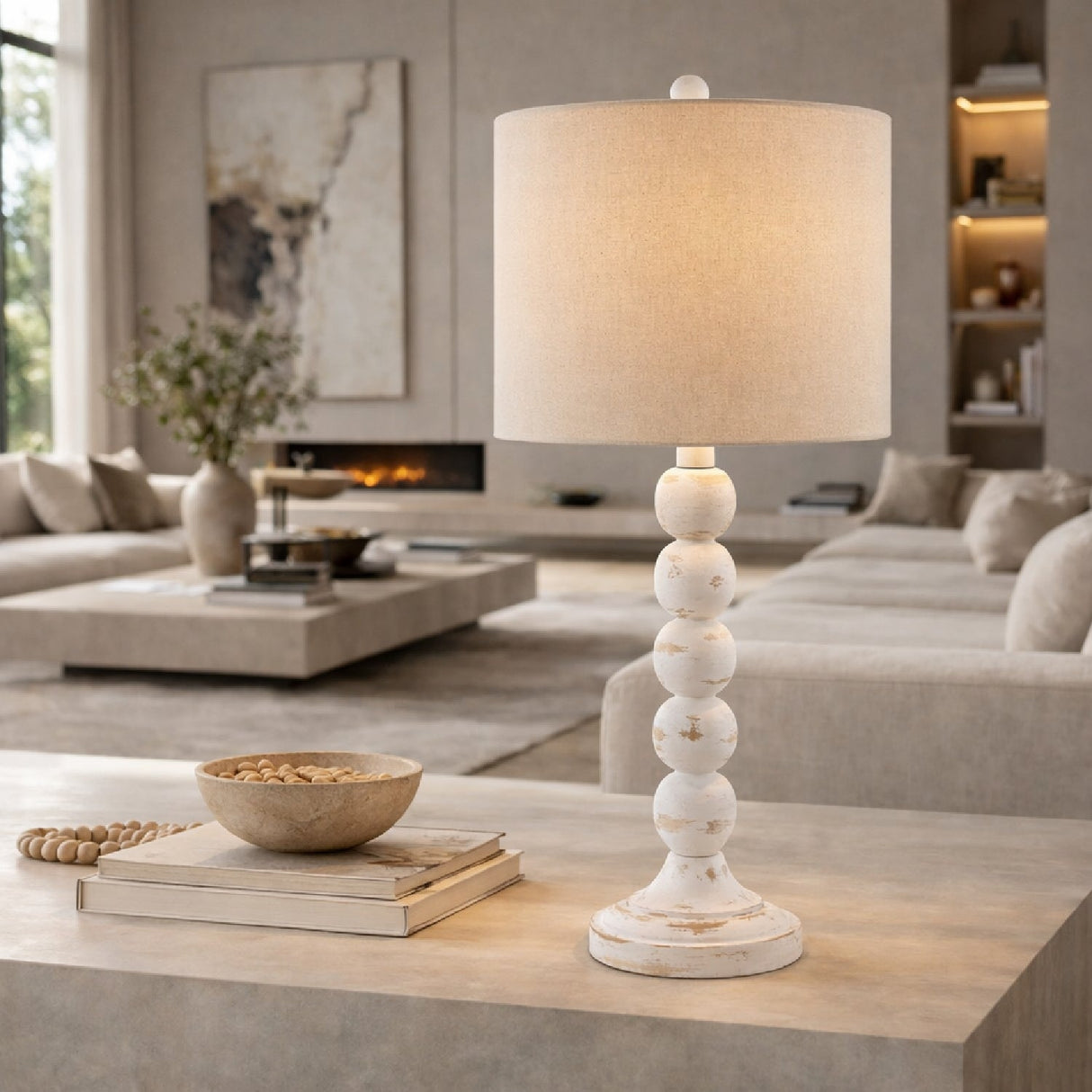 Modern European furniture - Stacked Spheres Accent Table Lamp L - www.oroa.com