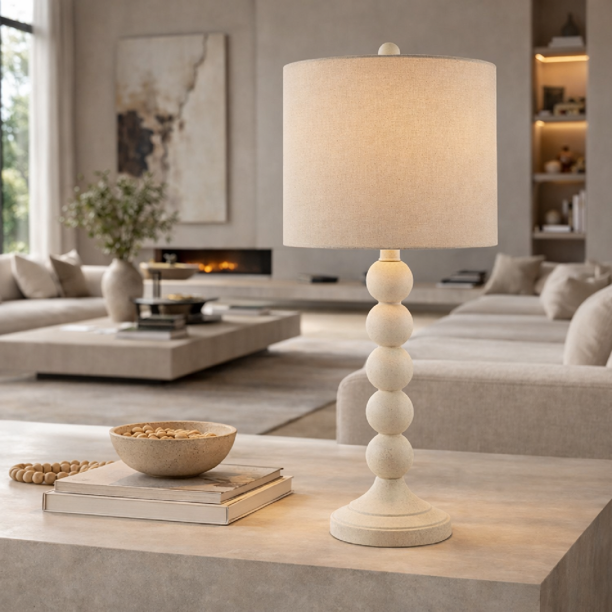 Modern European furniture -Stacked Spheres Accent Table Lamp S - www.oroa.com