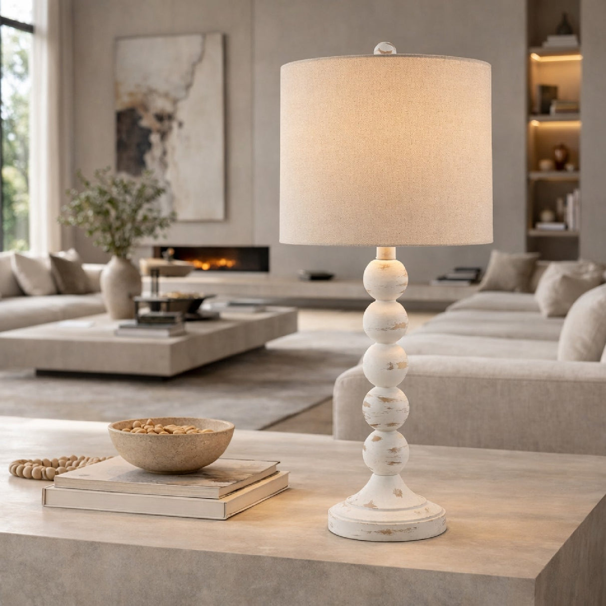 Modern European furniture -Stacked Spheres Accent Table Lamp S - www.oroa.com