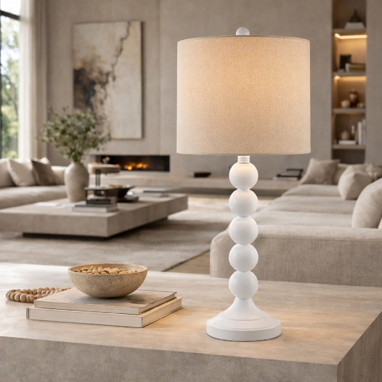 Modern European furniture -Stacked Spheres Accent Table Lamp S - www.oroa.com