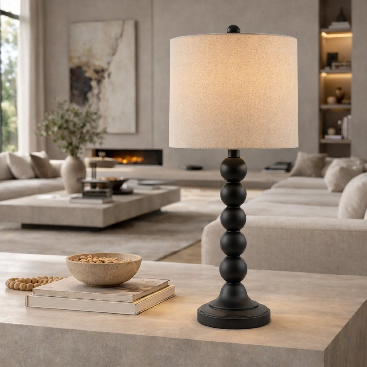 Modern European furniture -Stacked Spheres Accent Table Lamp S - www.oroa.com