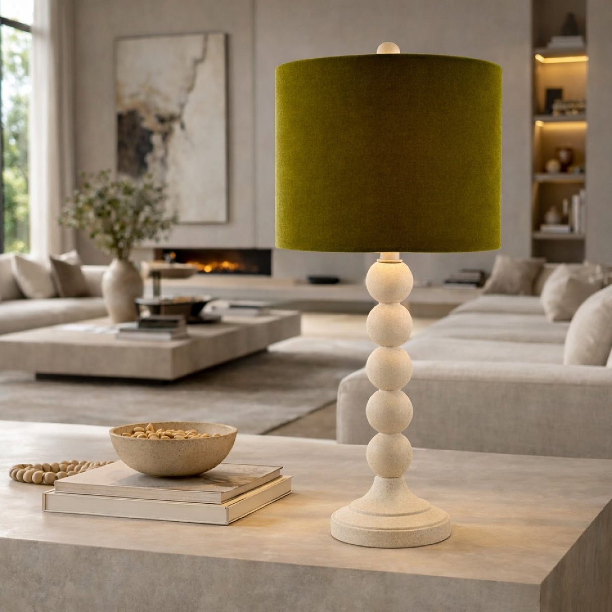Modern European furniture -Stacked Spheres Accent Table Lamp S - www.oroa.com