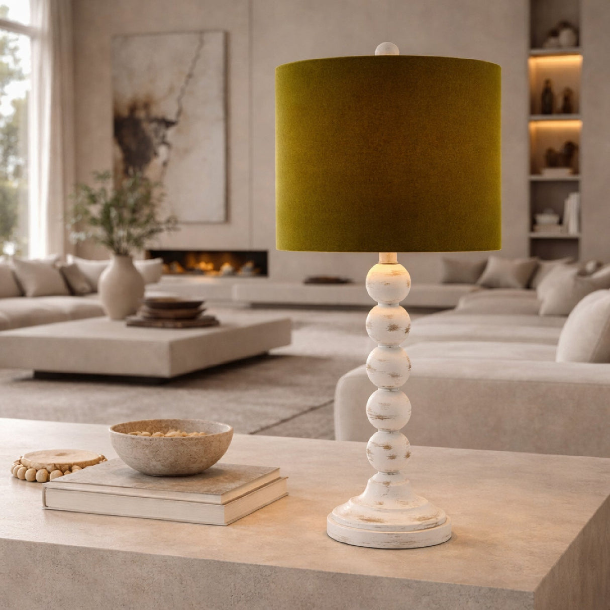 Modern European furniture -Stacked Spheres Accent Table Lamp S - www.oroa.com