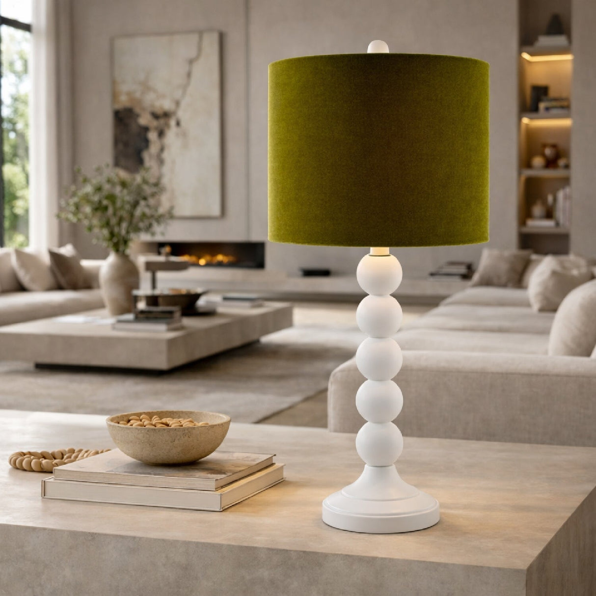 Modern European furniture -Stacked Spheres Accent Table Lamp S - www.oroa.com