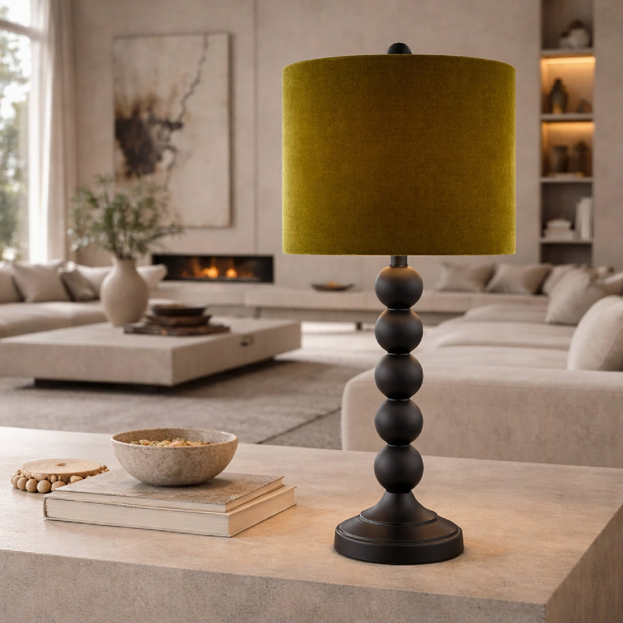 Modern European furniture -Stacked Spheres Accent Table Lamp S - www.oroa.com
