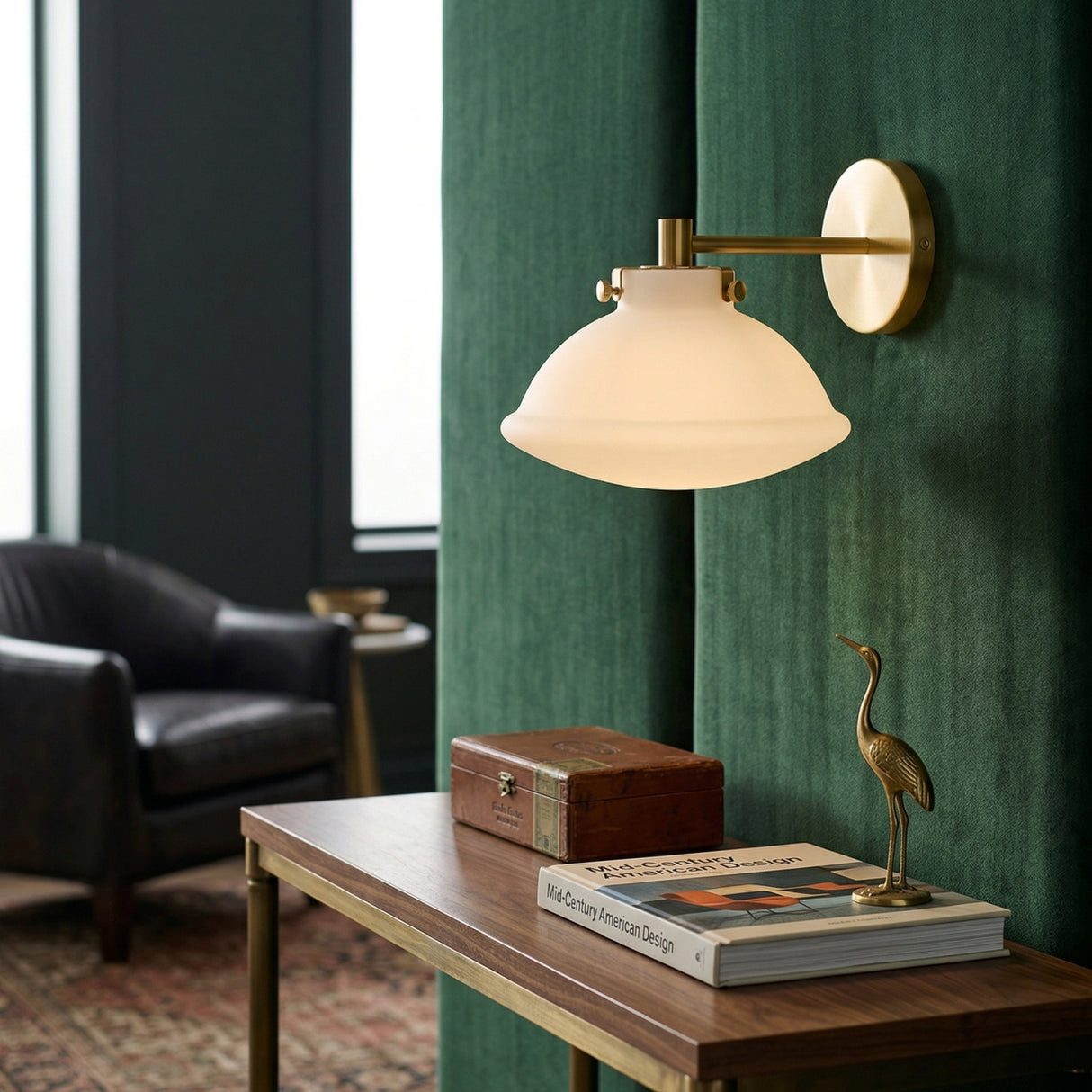 Modern European furniture - White Glass Dome Wall Lamp - www.oroa.com