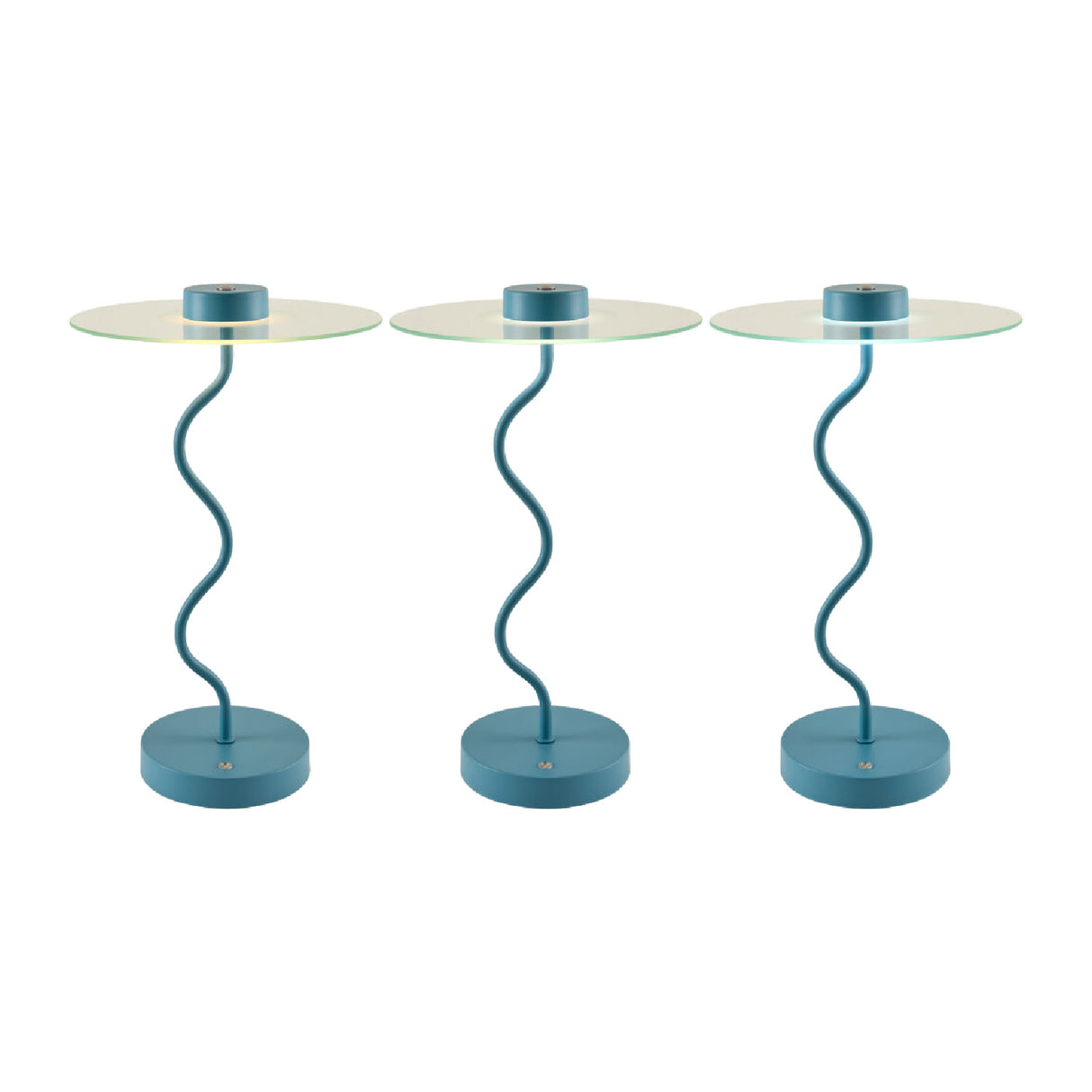 Modern European furniture - Blue Wavy Accent Table Lamp - www.oroa.com | Oroa.com