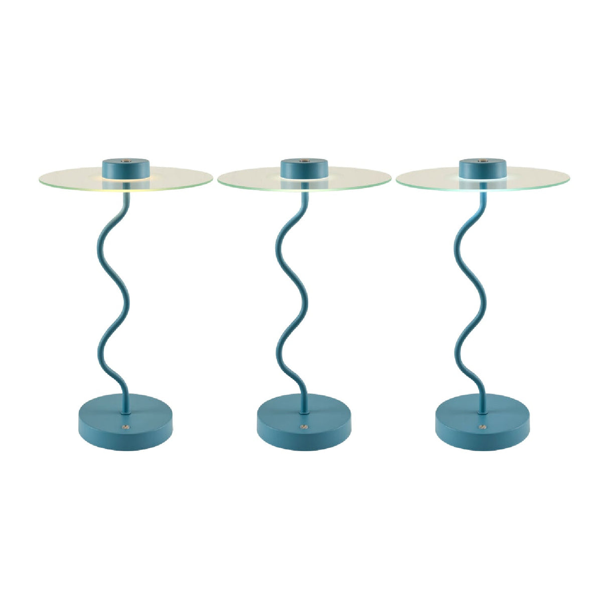 Modern European furniture - Blue Wavy Accent Table Lamp - www.oroa.com