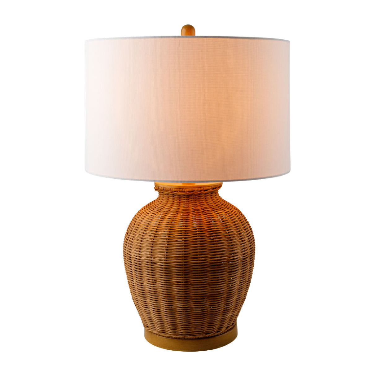 Modern European furniture - Brown Rattan Accent Table Lamp - www.oroa.com