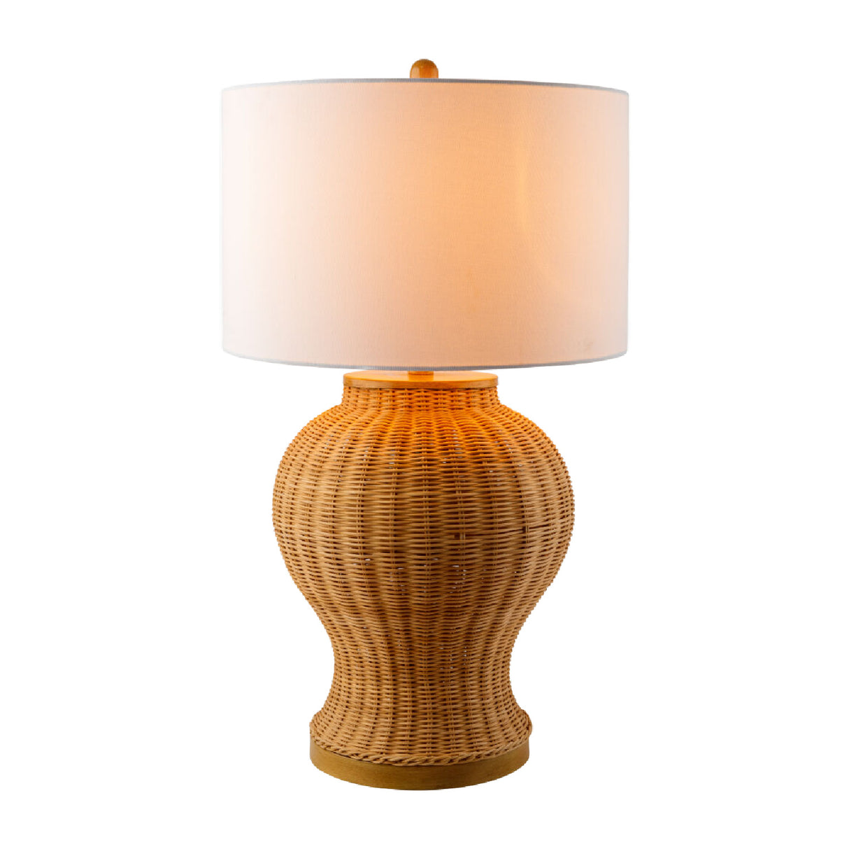 Modern European furniture - Brown Rattan Accent Table Lamp - www.oroa.com