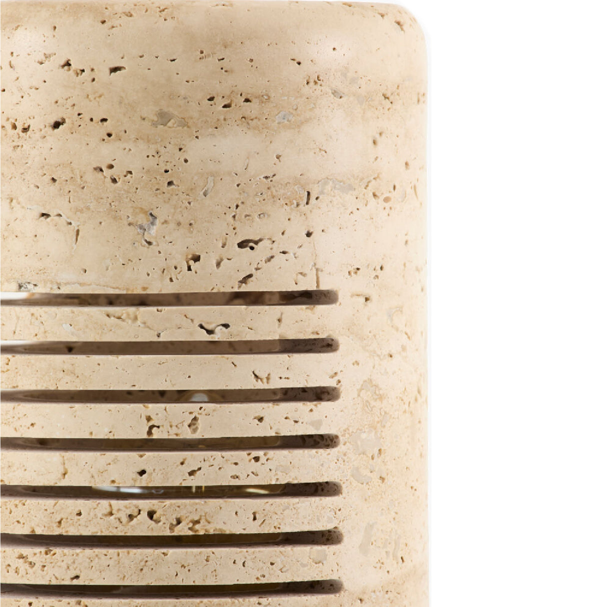 Beige Travertine Accent Table Lamp | Oroa.com