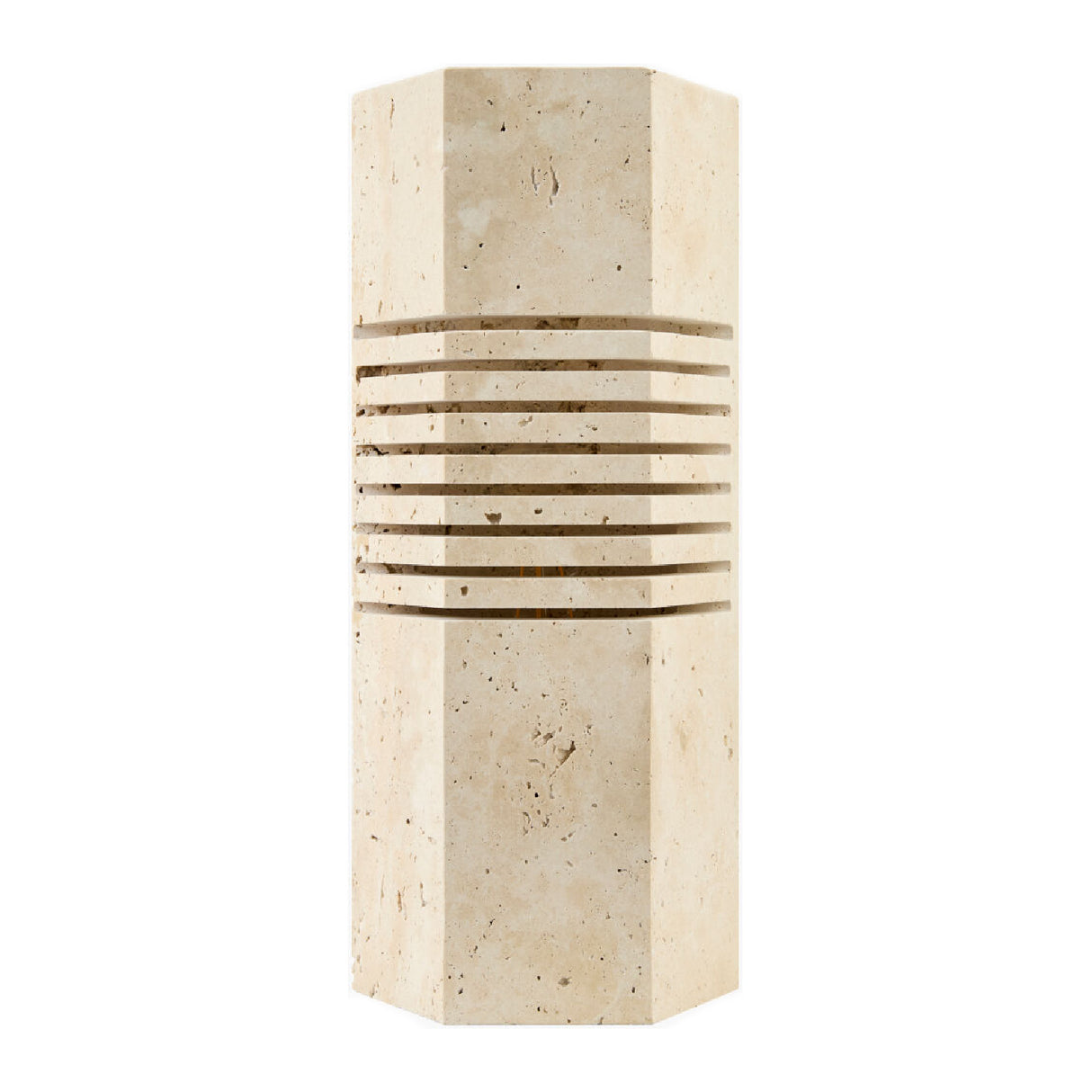 Beige Travertine Accent Table Lamp | Oroa.com