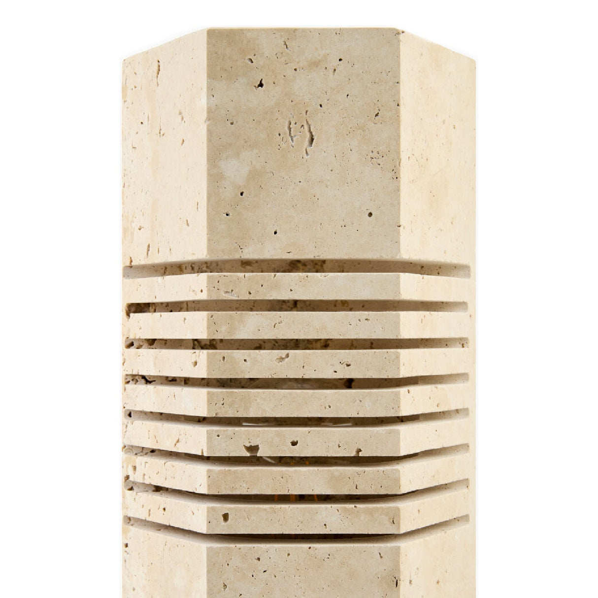 Modern European furniture - Beige Travertine Accent Table Lamp - www.oroa.com