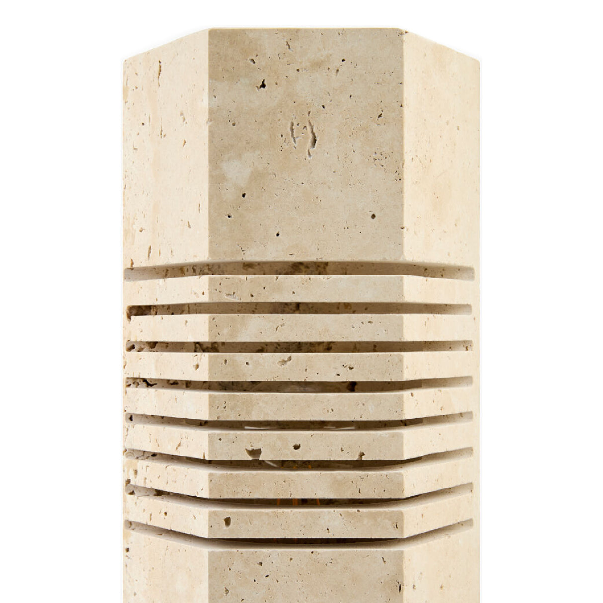Modern European furniture - Beige Travertine Accent Table Lamp - www.oroa.com