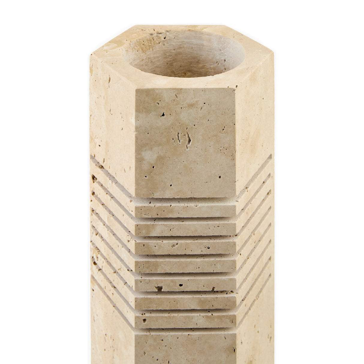 Beige Travertine Accent Table Lamp | Oroa.com