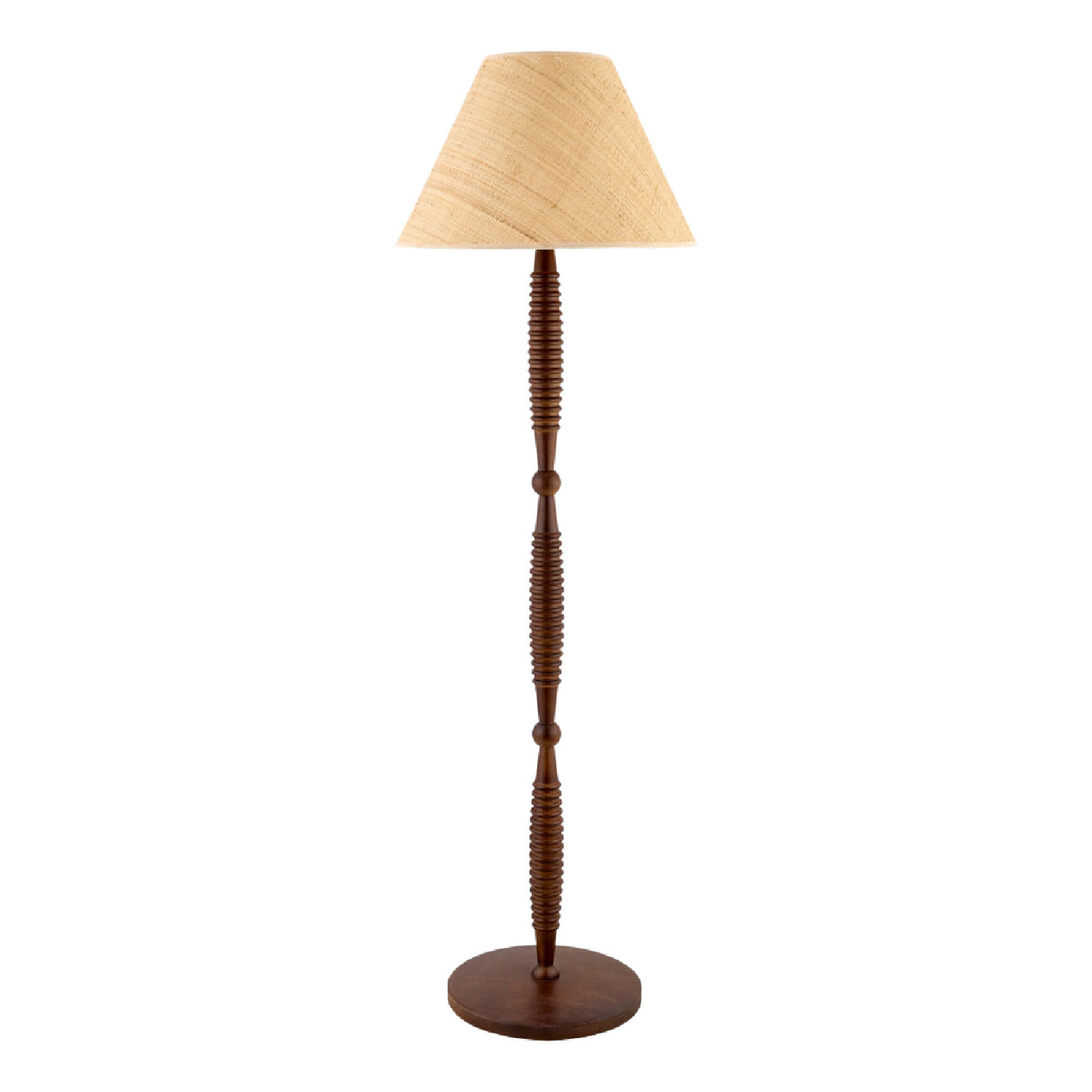 Brown Linen Accent Floor Lamp | Oroa.com