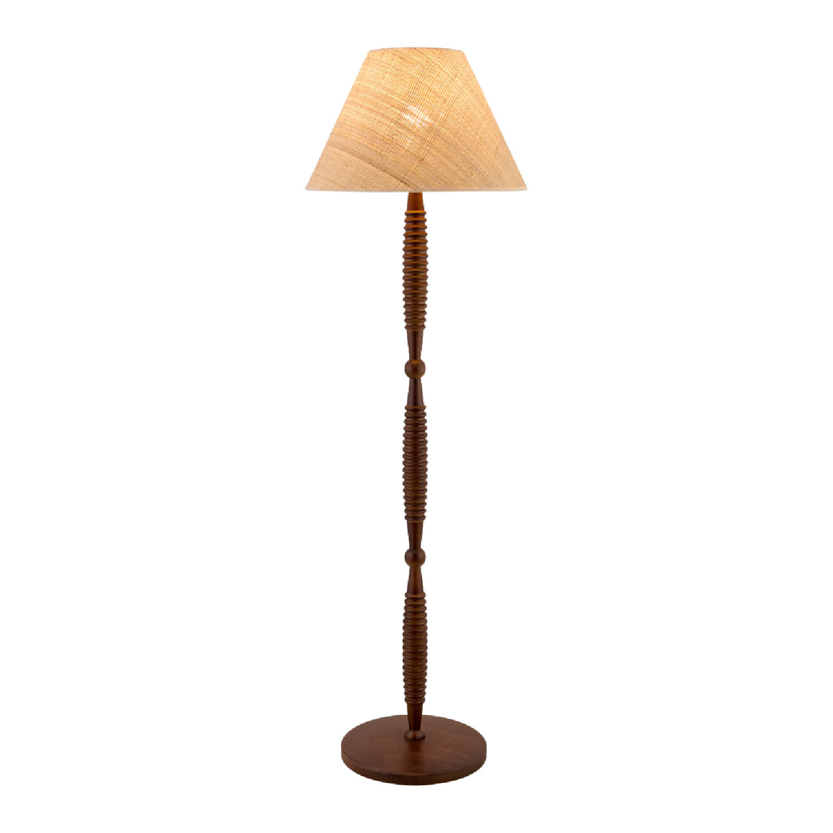 Brown Linen Accent Floor Lamp | Oroa.com
