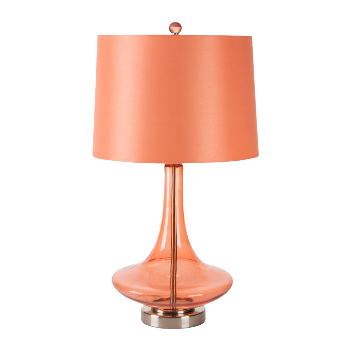 Modern European furniture - Orange Glass Accent Table Lamp - www.oroa.com