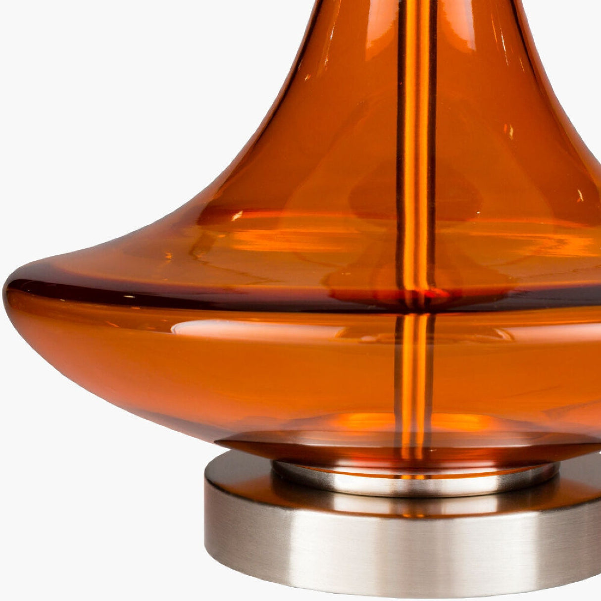 Modern European furniture - Orange Glass Accent Table Lamp - www.oroa.com