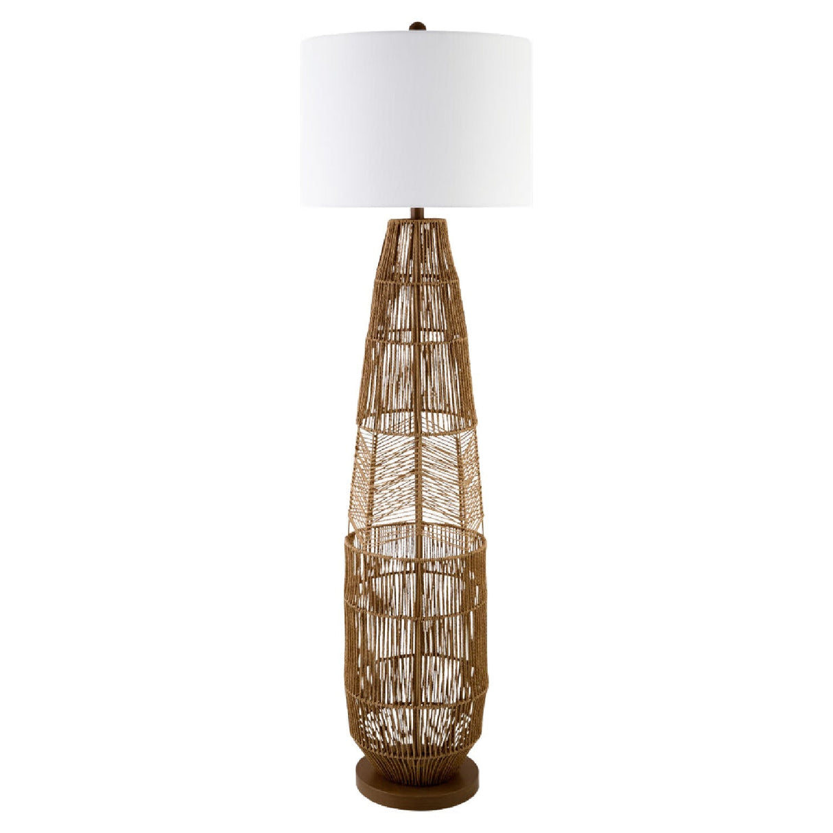 Modern European furniture - Natural Rattan Accent Floor Lamp - www.oroa.com