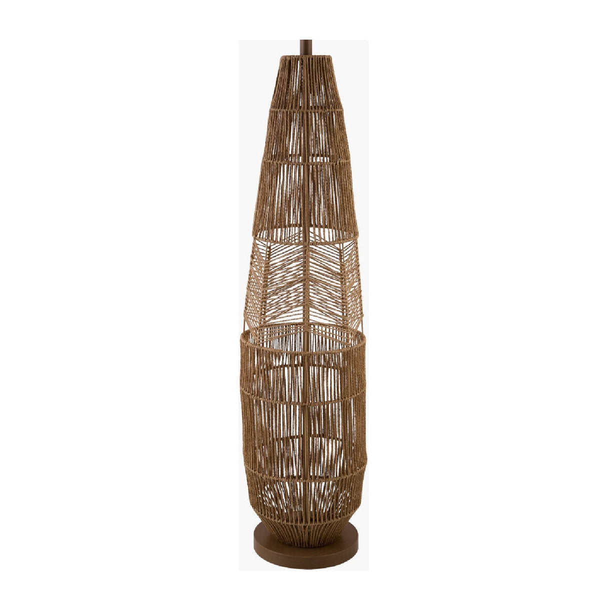 Modern European furniture - Natural Rattan Accent Floor Lamp - www.oroa.com