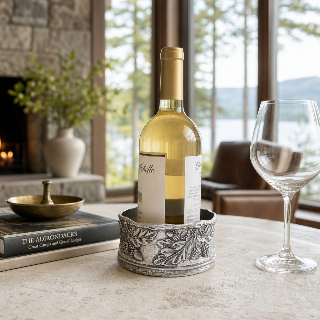 Acorn Oak & Leaf Pewter Wine Coaster - OROA