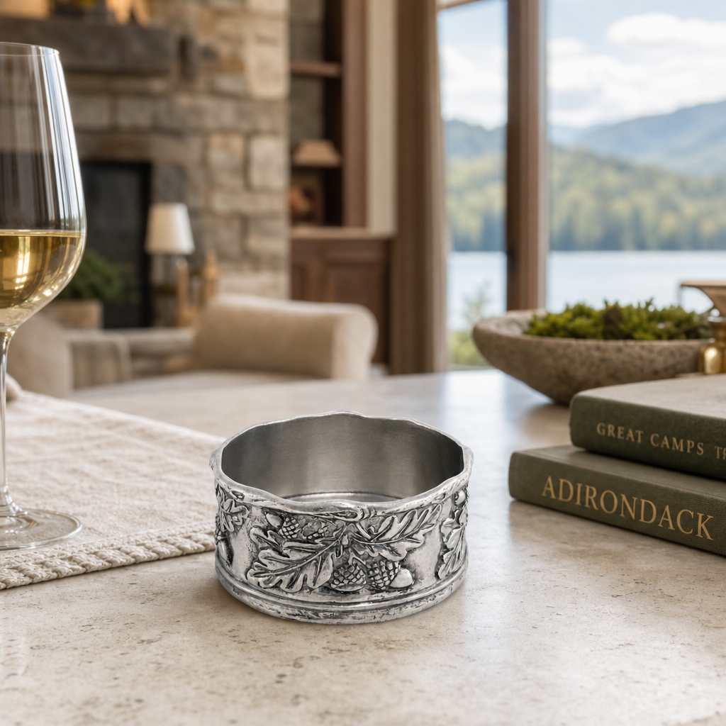 Acorn Oak & Leaf Pewter Wine Coaster - OROA