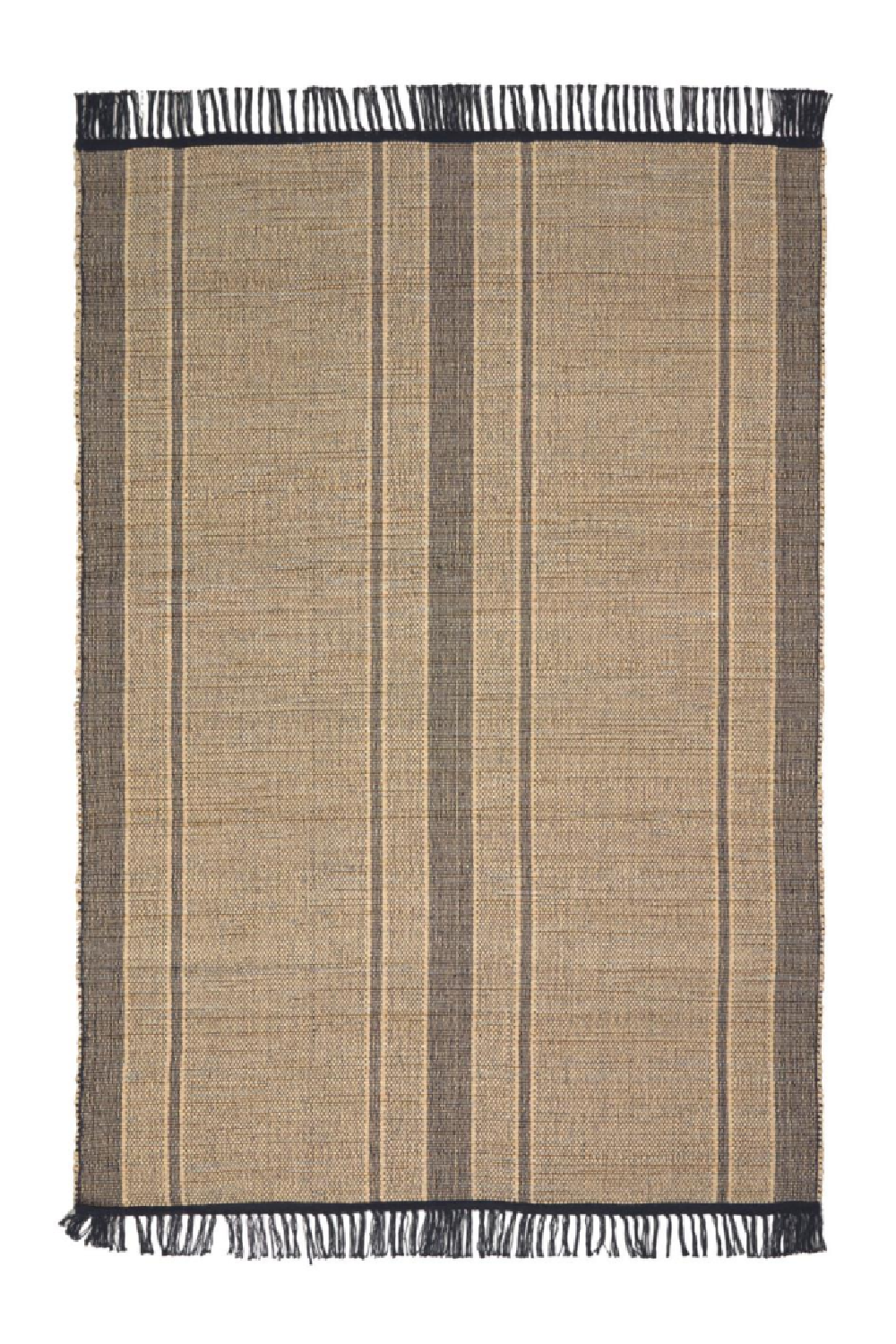 Black Brown Fringed Rug 5' x 7'5'' | La Forma Brunilda| Oroa.com