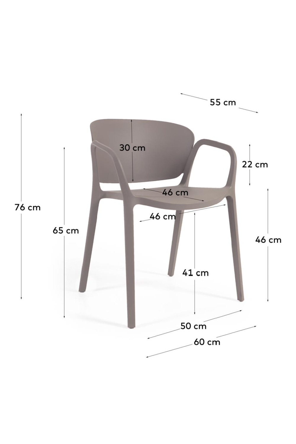 Molded Stackable Garden Armchair (4) | La Forma Ania | Oroa.com