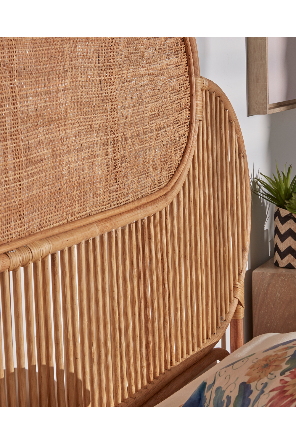 Natural Weaved Rattan Queen Headboard 67" | La Forma Lalita | Oroa.com