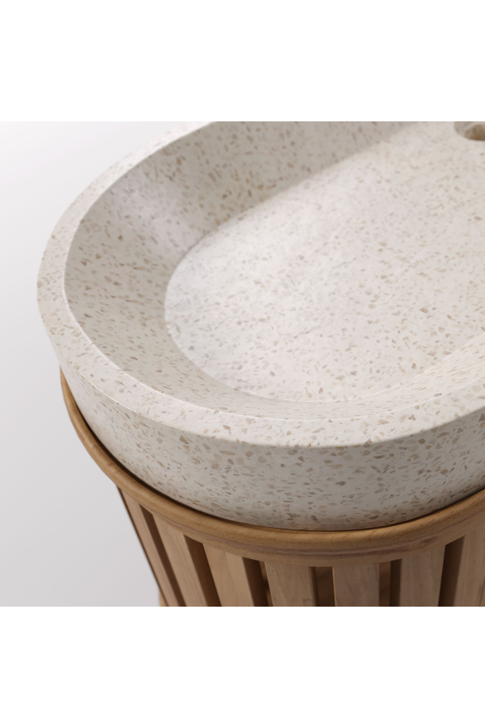 Oval Wooden Vanity Unit | La Forma Rokia