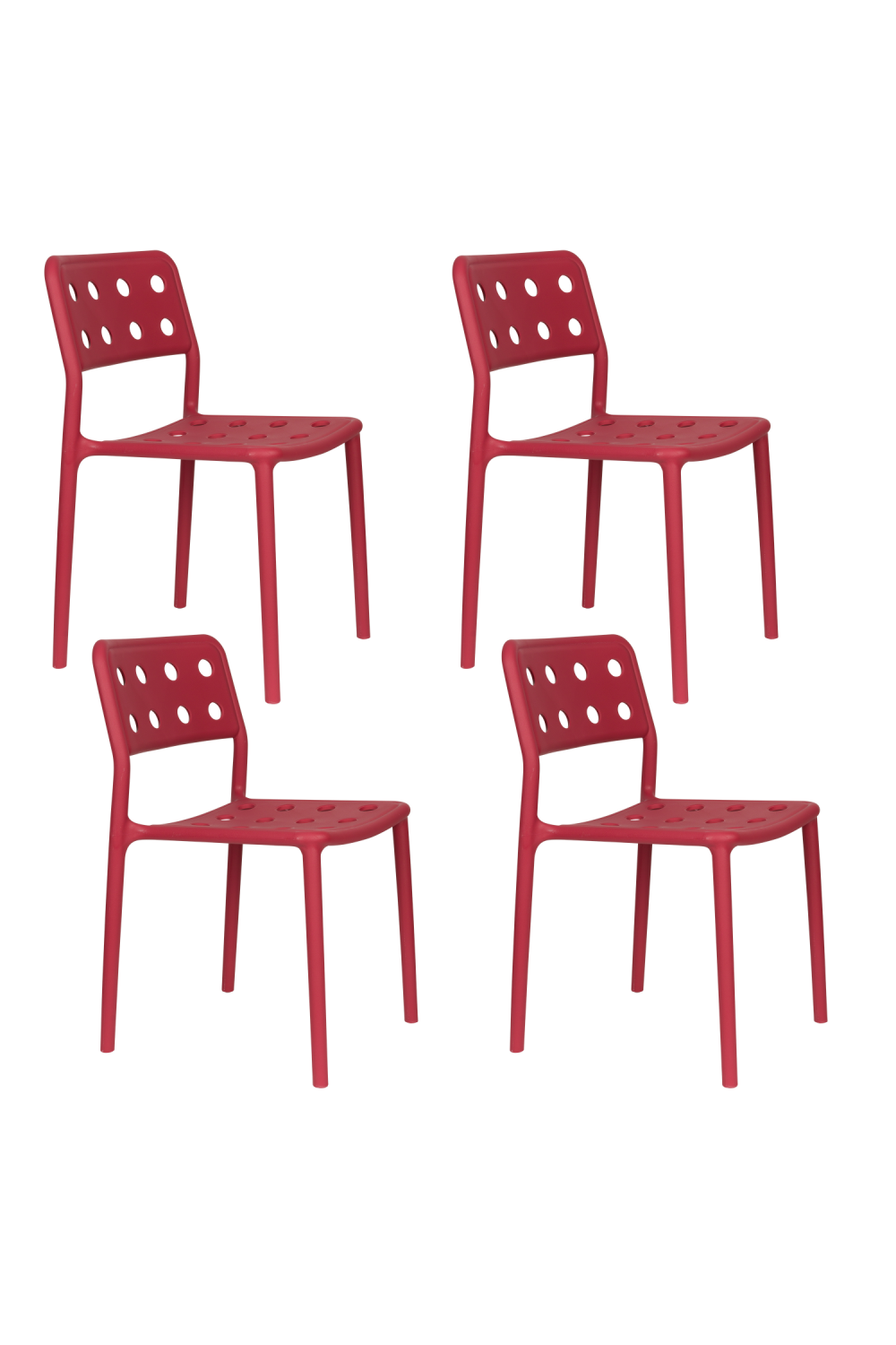 Perforated Outdoor Chair Set (4) | DF Serra | OROA.com