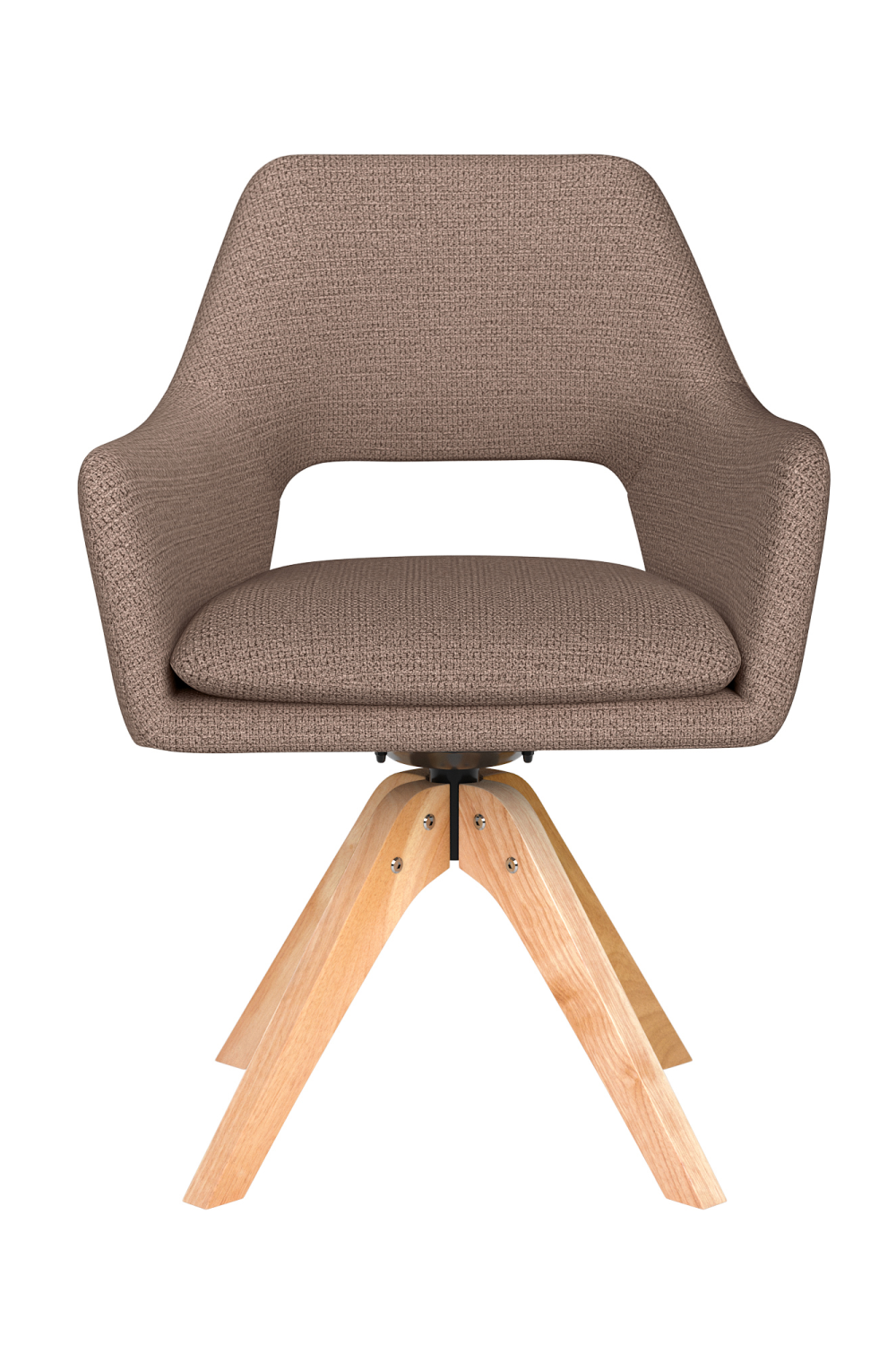 Cut-Out Back Wooden Swivel Armchair | DF Mos | Oroa.com