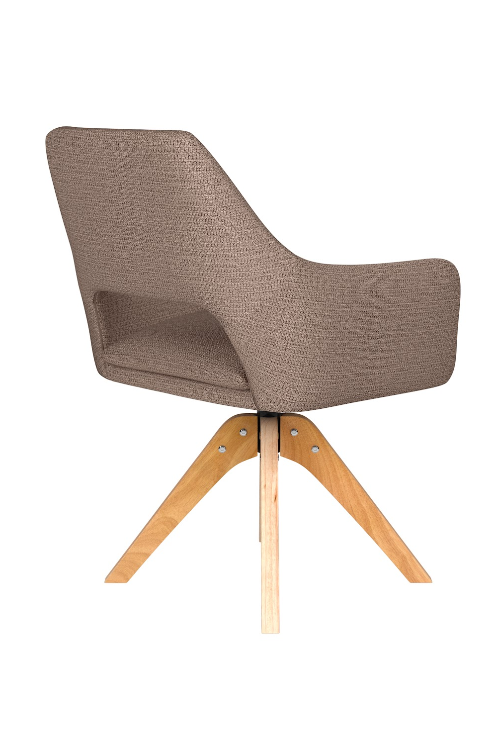 Cut-Out Back Wooden Swivel Armchair | DF Mos | Oroa.com