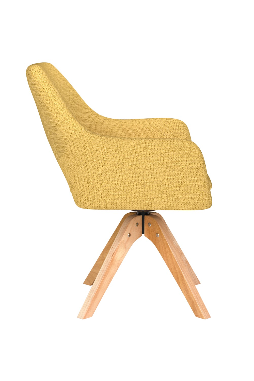 Cut-Out Back Wooden Swivel Armchair | DF Mos | Oroa.com